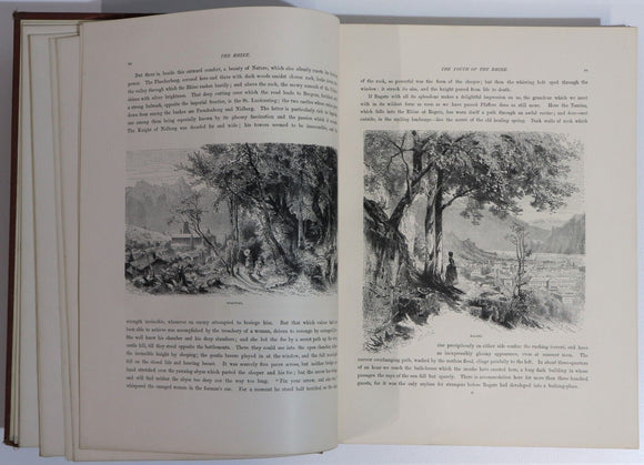 1878 The Rhine: From Source To The Sea by G Bartley Antique Picturesque Book