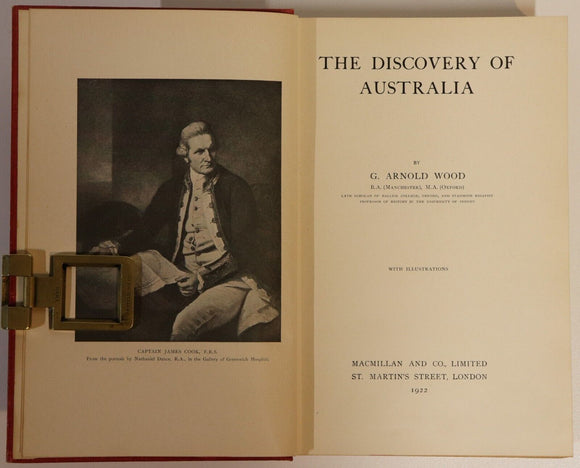 1922 The Discovery Of Australia by G. Arnold Wood Australian History Book