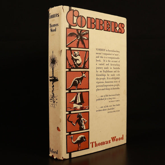 1936 Cobbers by Thomas Wood Antique Australian History Book England To Tasmania
