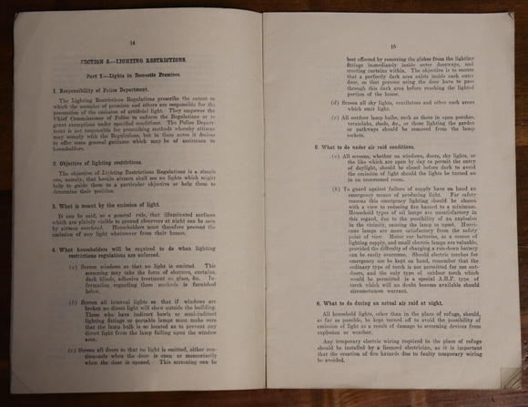 1941 Air Raid Precautions: Victoria Government Advice Australian WW2 History