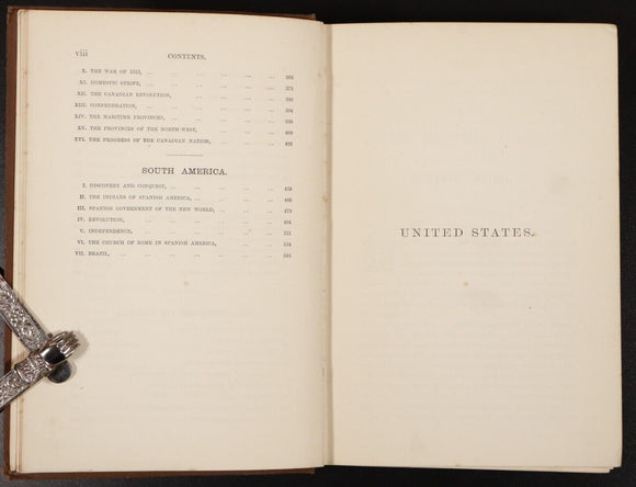 1887 America: A History by Robert MacKenzie Antiquarian American History Book