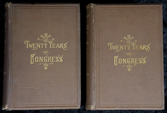 1884 2vol Twenty Years Of Congress by J.G. Blaine Antique American History Books