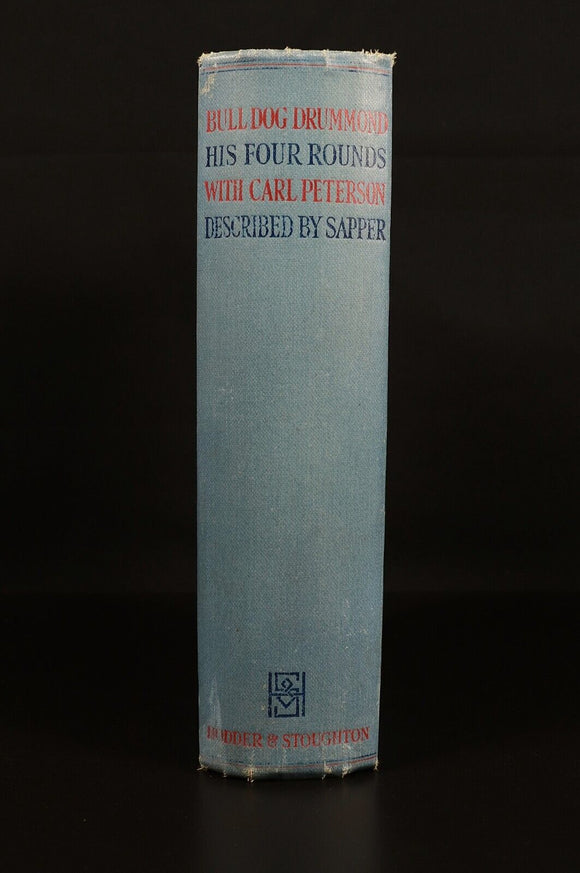 c1950 Bull-Dog Drummond His Four Rounds by Sapper Antique British Fiction Book