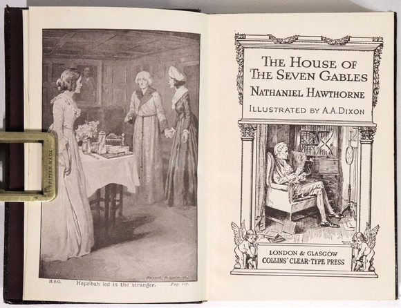c1931 The House Of The Seven Gables: Nathaniel Hawthorne Antique Fiction Book