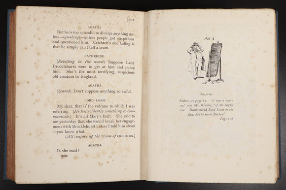 c1910 2vol Admirable Crichton & Quality Street by J.M. Barrie Antique Book Set