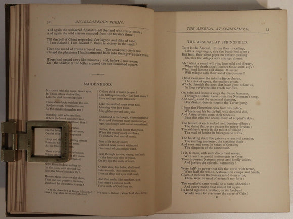 1891 The Poetical Works Of Henry Longfellow Antique American Poetry Book