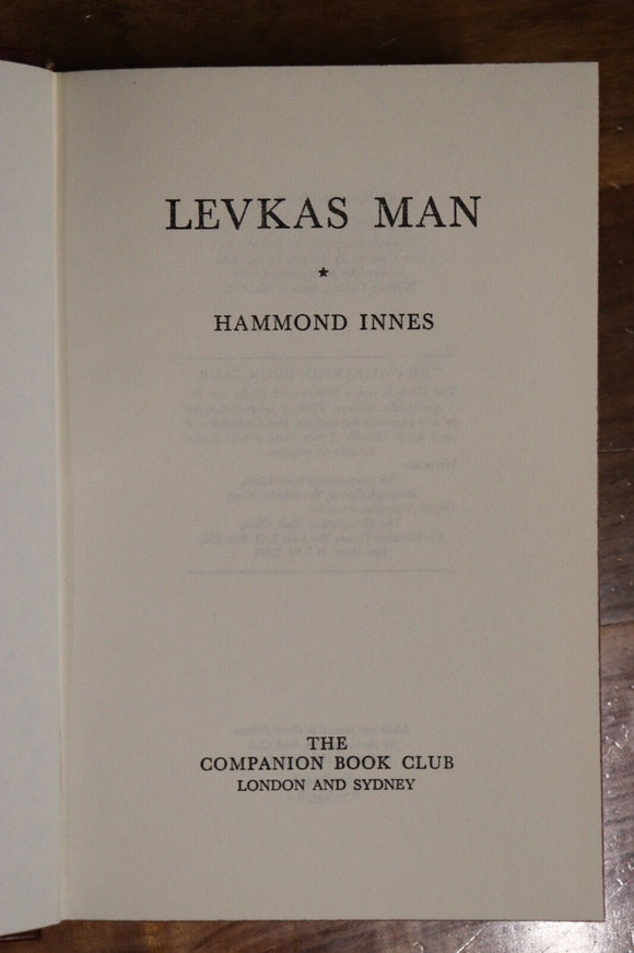 1972 Levkas Man by Hammond Innes Vintage Literature Fiction Book Companion