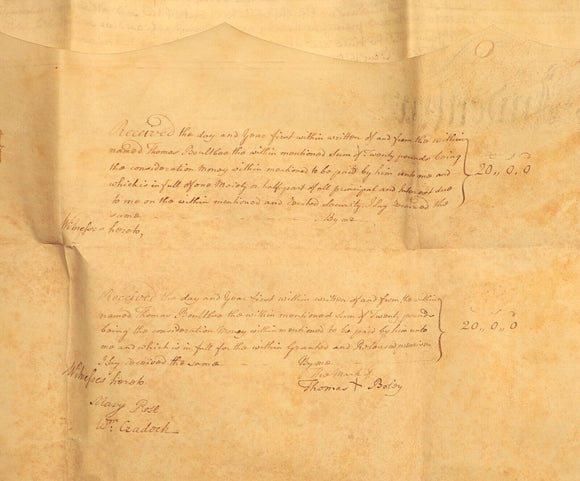 1767 Indenture Conveyance English Legal Document Manuscript Vellum Lease