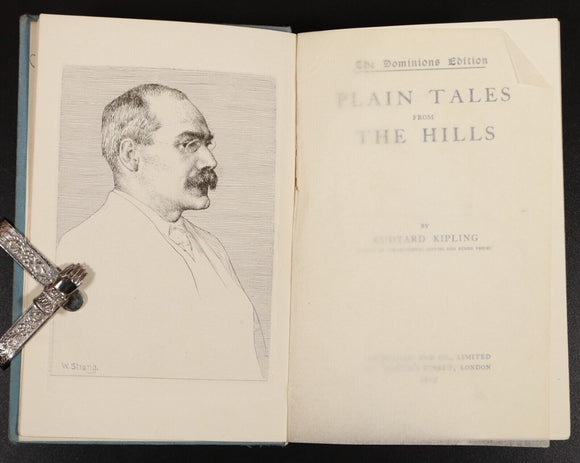 1913 Plain Tales From The Hills by Rudyard Kipling Antique Fiction Book