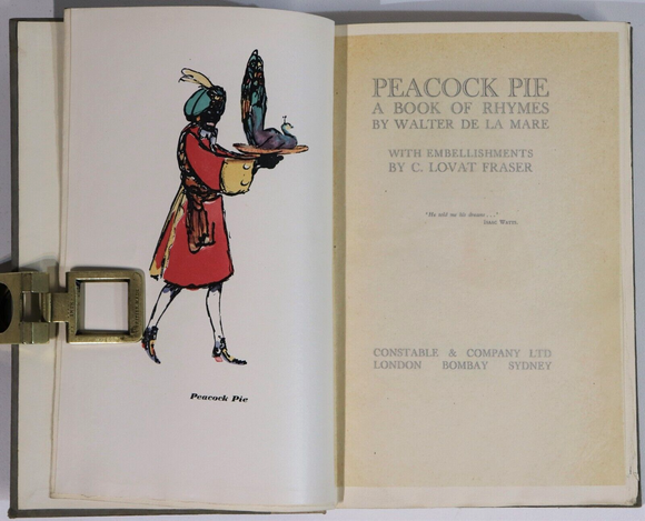 1924 Peacock Pie: Walter De La Mare Limited Ed. Signed by Author Literature Book