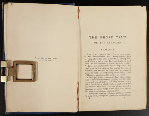 1902 The Ghost Camp by Rolf Boldrewood 1st Ed. Antique Australian Fiction Book