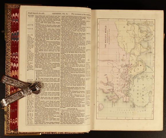 c1880 The Prince James Bible + The Psalms Of David Antiquarian Bible w/Maps