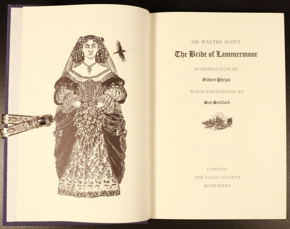 1985 The Bride Of Lammermoor by Walter Scott Folio Society Fiction Book w/Sleeve