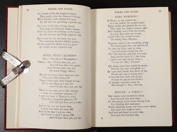 c1950 Burns' Poetical Works by Robert Burns Scottish Poetry Book W.H. Davies