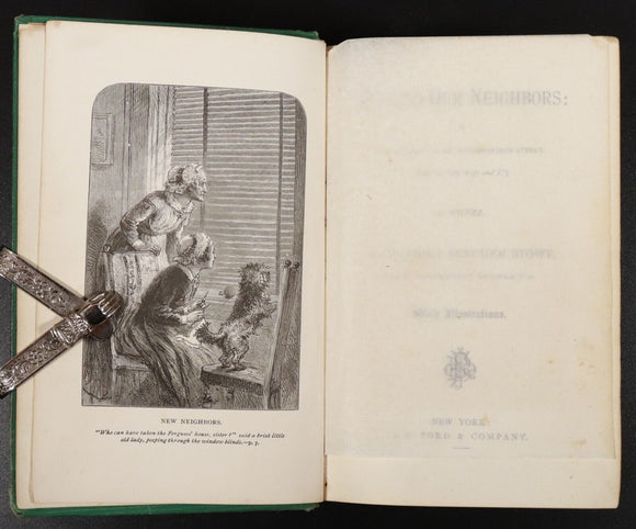 1875 We And Our Neighbours by Harriet B. Stowe Antique Fiction Book 1st Edition