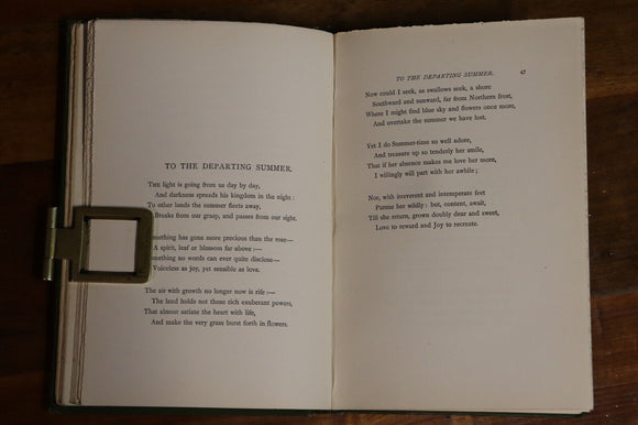 1896 In Hours Of Leisure by Clifford Harrison Antique Poetry Book