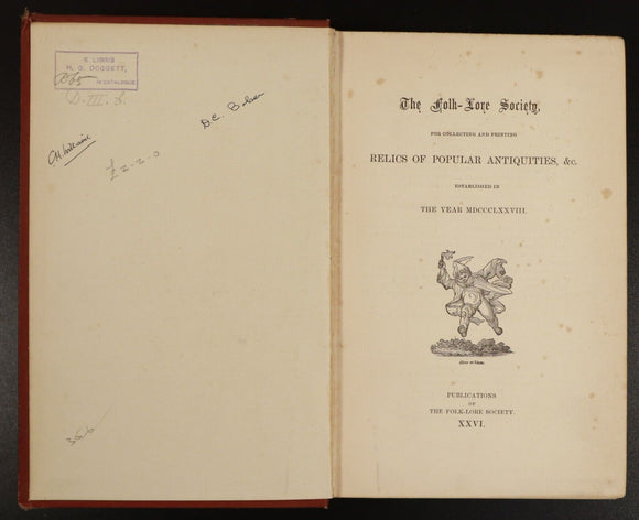 1890 The Exempla Sermones Vulgares by Jacques De Vitry Antique Theology Book