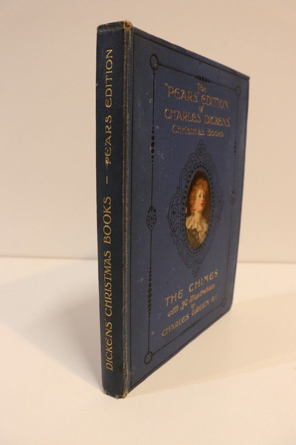 c1912 The Chimes by Charles Dickens Antique British Fiction Literature Book