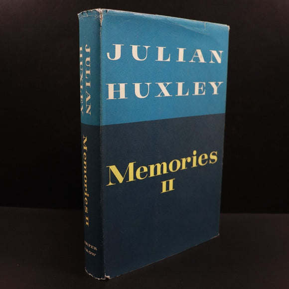 1973 Julian Huxley Memories II British History Book Natural Selection Eugenics