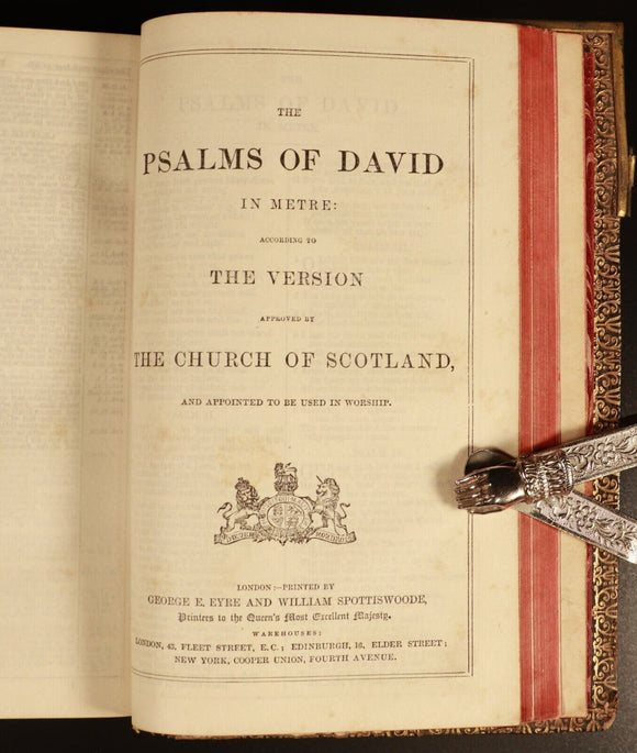 c1880 The Prince James Bible + The Psalms Of David Antiquarian Bible w/Maps