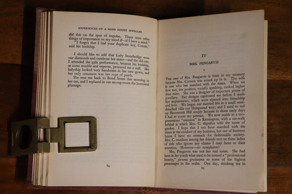 1959 Experiences Of A Bond Street Jeweller Vintage British Fiction Book Vachell