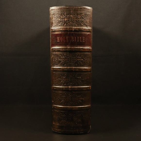 1855 The Catholic Family Bible + 1851 The New Testament Antiquarian Bible Rebind