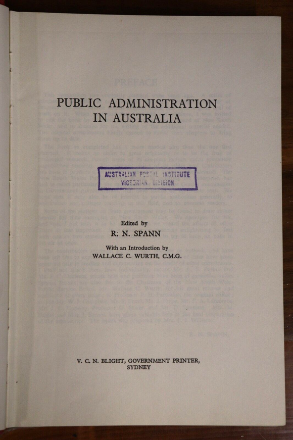 c1959 Public Administration In Australia Australian Government History Book