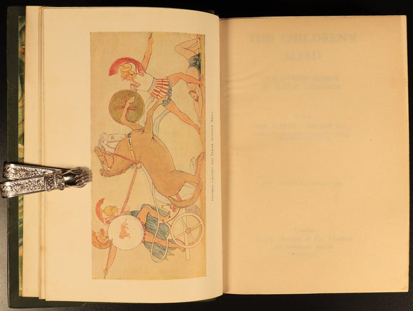 The Children's Iliad by Homer 1925 Antique Fiction Book Prize Leather Binding