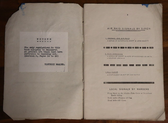1941 Air Raid Precautions: Victoria Government Advice Australian WW2 History