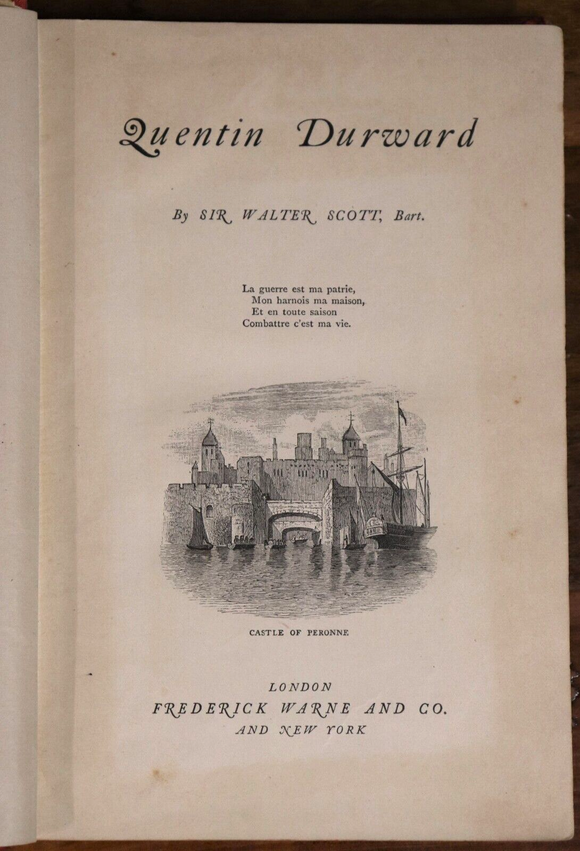 c1910 Quentin Durward by Sir Walter Scott Antique British Fiction Book