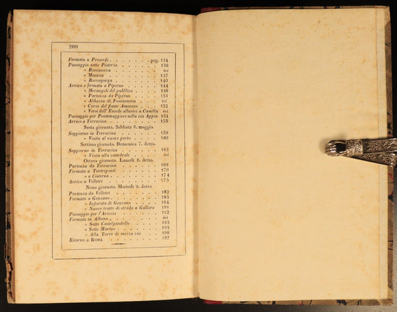 1843 Relazione Viaggio Fatto PP Gregoria XVI Italian Antiquarian Theology Book