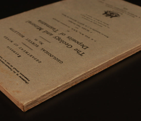 1938 Geology & Mineral Deposits Of Tasmania Australian Mining History Book Maps