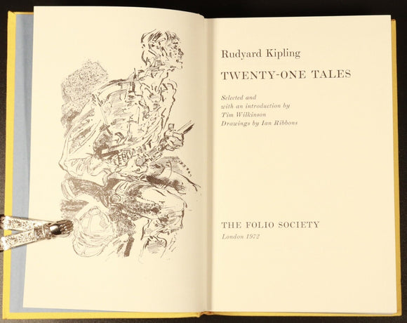 1972 Twenty One Tales by Rudyard Kipling Folio Society Fiction Book w/Sleeve