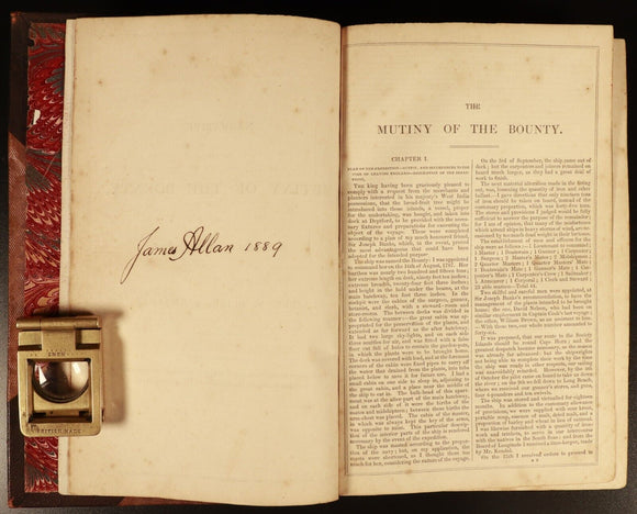 c1880 Mutiny Of The Bounty Voyage To South Seas Antique Australian History Book