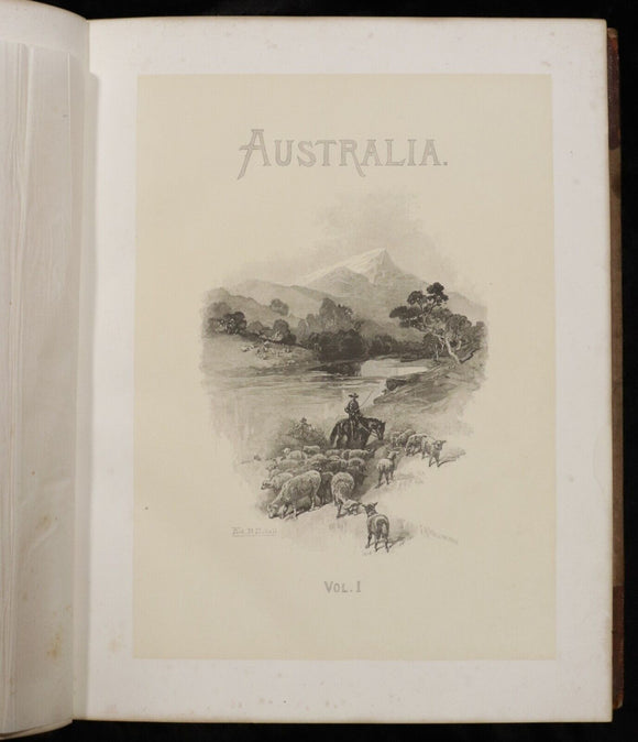 1886 2vol Picturesque Atlas Of Australasia by Andrew Garran w/NSW Railway Map