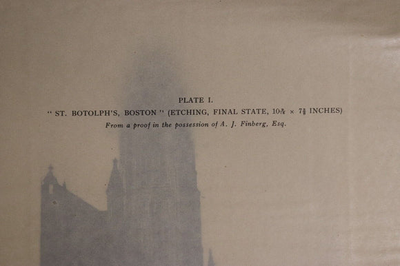 1926 Modern Masters Of Etching: FL Griggs Antique Art History Book