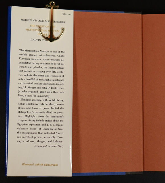 1970 Merchants & Masterpieces by Calvin Tomkins Metro Museum Art History Book