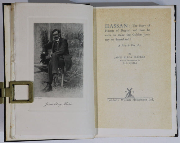 1923 Hassan: A Play In Five Acts by J.E. Flecker Ltd. Ed. Antique Book