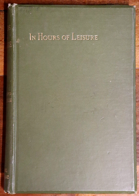1896 In Hours Of Leisure by Clifford Harrison Antique Poetry Book