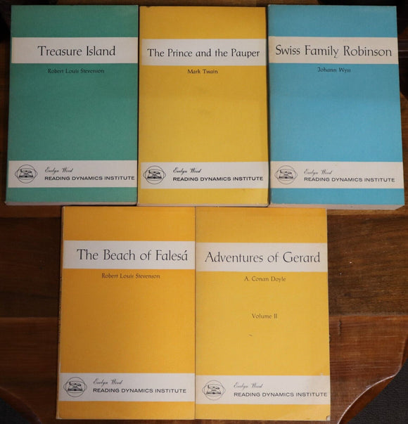 1961 5vol Reading Dynamics Institute by Evelyn Wood Paperback Fiction Books