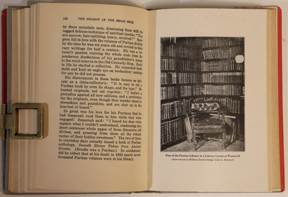 1944 The Shadow Of The Broad Brim Antique Puritan Biography Book American