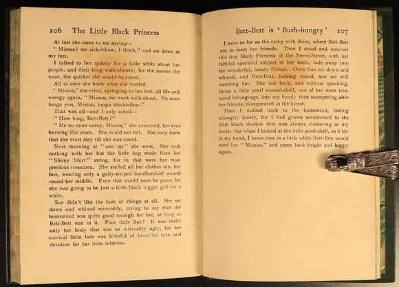 Little Black Princess Of The Never-Never by A. Gunn 1925 Antique Fiction Book
