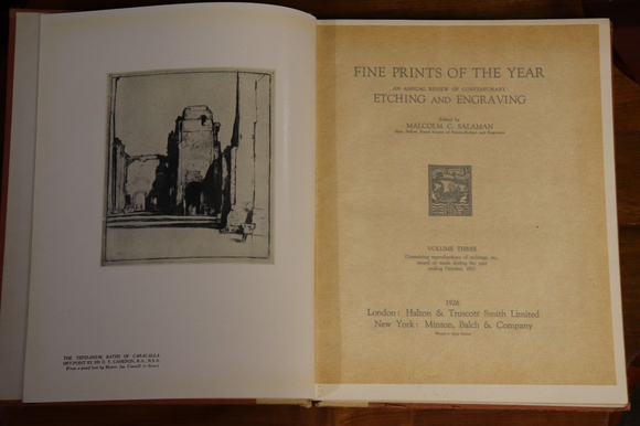 1926 Fine Prints Of The Year: Etching & Engraving Antique British Art Book