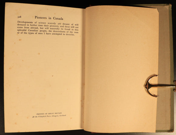 Pioneers In Canada by Sir Harry Johnston c1900 Antique Canadian History Book
