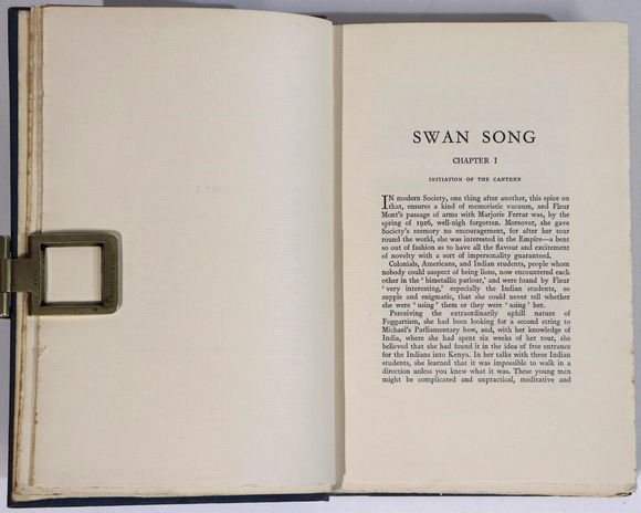 1928 Swan Song by John Galsworthy Ltd Ed. Signed by Author Antique Fiction Book