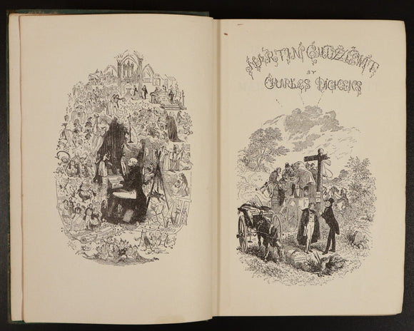 1922 Martin Chuzzlewit by Charles Dickens Antique Classic Literature Book 2