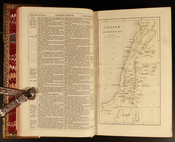 c1880 The Prince James Bible + The Psalms Of David Antiquarian Bible w/Maps