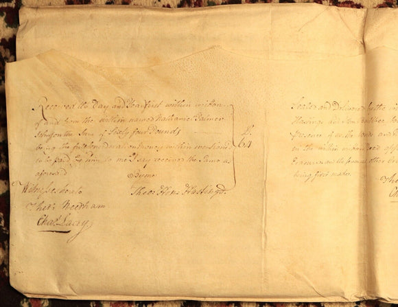 1789 Indenture Conveyance English Legal Document Manuscript Vellum Lease