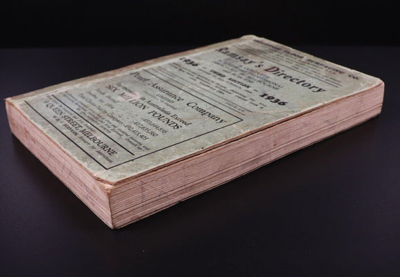 1936 Ramsays Melbourne Business & Professional Directory Australian History Book