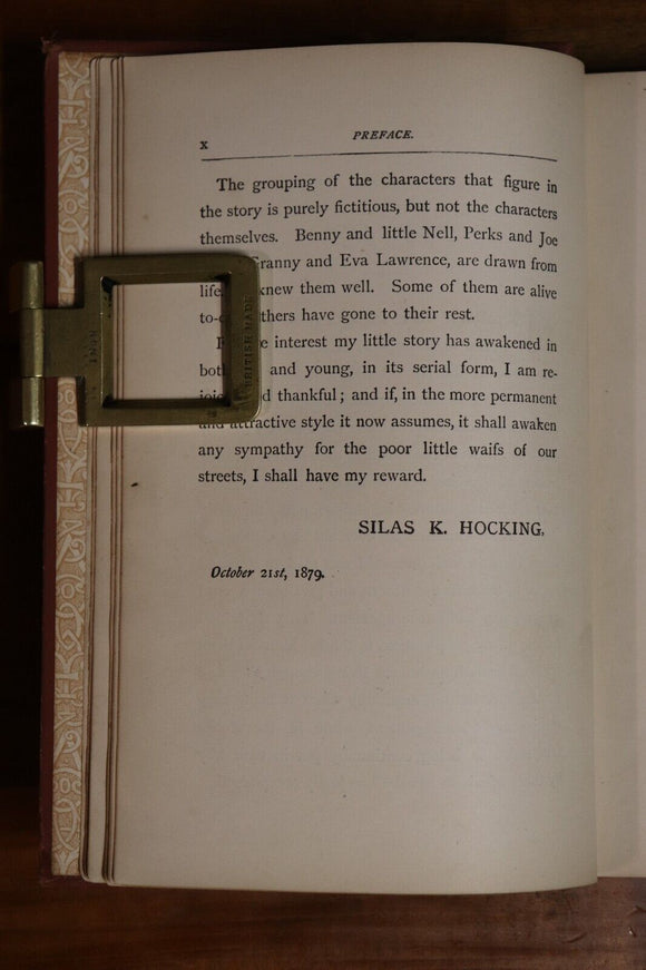 c1879 Her Benny by Silas K Hocking Antique British Fiction Book Liverpool